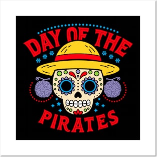 Day Of The Dead Halloween Anime Manga Pirate Sugar Skull Posters and Art